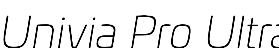 Univia Pro Ultra Light Italic cкачати шрифт безкоштовно